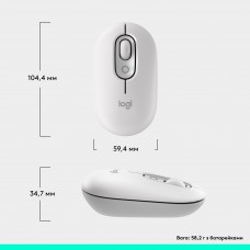 Мышь Wireless Logitech Pop Mouse with Emoji Off-White (910-007411)