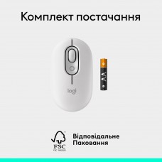 Мышь Wireless Logitech Pop Mouse with Emoji Off-White (910-007411)