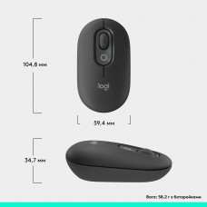 Мышь Wireless Logitech Pop Mouse with Emoji Graphite (910-007412)