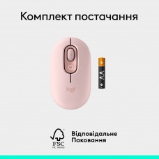 Мышь Wireless Logitech Pop Mouse with Emoji Rose (910-007413)