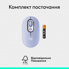 Мышь Wireless Logitech Pop Mouse with Emoji Lilac (910-007414)