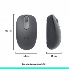 Мышь Wireless Logitech M196 Graphite (910-007459)