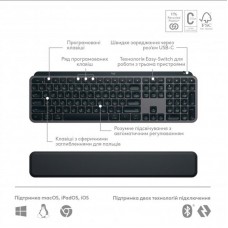 Комплект клавиатура + мышь Wireless Logitech MX Keys S Combo Graphite (920-011614)