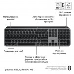 Клавиатура Wireless Logitech MX Keys S for Mac Space Grey (920-011637)