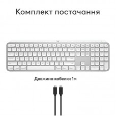 Клавиатура Wireless Logitech MX Keys S for Mac Pale Grey (920-011638)