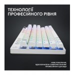 Клавиатура Logitech G PRO X TKL Lightspeed White Tactile (920-012148)