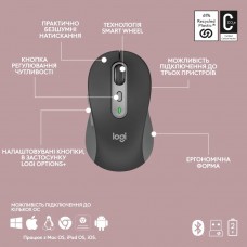 Комплект клавиатура + мышь Wireless Logitech Signature Slim Combo MK950 Graphite (920-012490)