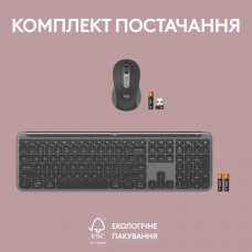 Комплект клавиатура + мышь Wireless Logitech Signature Slim Combo MK950 Graphite (920-012490)