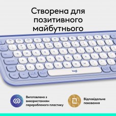 Клавиатура Wireless Logitech Pop Icon Keys Lilac (920-013074)