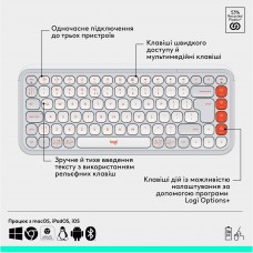 Комплект клавиатура + мышь Wireless Logitech Pop Icon Combo Off White (920-013141)