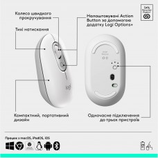 Комплект клавиатура + мышь Wireless Logitech Pop Icon Combo Off White (920-013141)