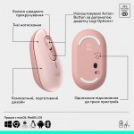 Комплект клавиатура + мышь Wireless Logitech Pop Icon Combo Rose (920-013142)