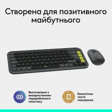 Комплект клавиатура + мышь Wireless Logitech Pop Icon Combo Graphite (920-013156)