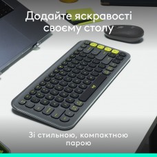 Комплект клавиатура + мышь Wireless Logitech Pop Icon Combo Graphite (920-013156)