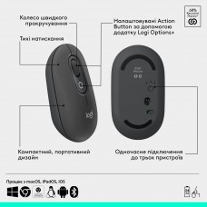 Комплект клавиатура + мышь Wireless Logitech Pop Icon Combo Graphite (920-013156)