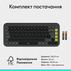 Клавиатура Wireless Logitech Pop Icon Keys Graphite (920-013157)