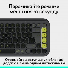 Клавиатура Wireless Logitech Pop Icon Keys Graphite (920-013157)