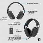 Наушники гарнитура накладные Bluetooth 5.2 Logitech Zone Vibe MS Graphite (981-001157)