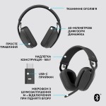 Наушники гарнитура накладные Bluetooth 5.0 Logitech Zone Vibe UC Graphite (981-001199)