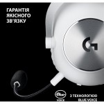 Наушники гарнитура накладные Bluetooth Logitech G Pro X2 Wireless LightSpeed White (981-001269)