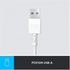 Наушники гарнитура накладные проводные Logitech H390 USB White (981-001286)
