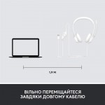 Наушники гарнитура накладные проводные Logitech H390 USB White (981-001286)