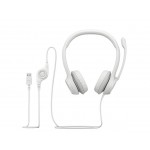 Наушники гарнитура накладные проводные Logitech H390 USB White (981-001286)
