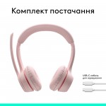 Наушники гарнитура накладные Bluetooth Logitech Zone 300 Wireless Rose (981-001412)