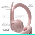 Наушники гарнитура накладные Bluetooth Logitech Zone 300 Wireless Rose (981-001412)