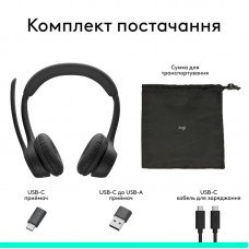 Наушники гарнитура накладные Bluetooth Logitech Zone 305 for Business Wireless/Bluetooth Direct Black (981-001458)