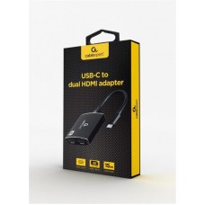Адаптер Cablexpert Type-C-HDMI PD Аудио 3.5мм Black (A-CM-HDMIF2-01)