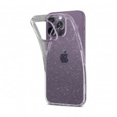Чехол накладка Spigen TPU Liquid Crystal Glitter для iPhone 15 Pro Crystal Quartz (ACS06701)