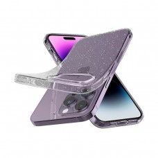 Чехол накладка Spigen TPU Liquid Crystal Glitter для iPhone 15 Pro Crystal Quartz (ACS06701)