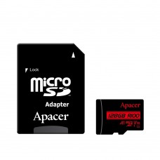 Карта памяти MicroSDHC 128GB UHS-I Class 10 Apacer + SD adapter (AP128GMCSX10UB-R)