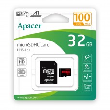 Карта памяти MicroSDHC 32GB UHS-I Class 10 Apacer + SD adapter (AP32GMCSH10UB-R)