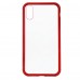 Чехол бампер Metal Armorstandart Magnetic Case 1 для iPhone XS Transparent/Red (ARM53388)