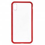 Чехол бампер Metal Armorstandart Magnetic Case 1 для iPhone XS Max Transparent/Red (ARM53391)