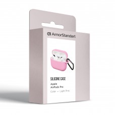 Чехол Armorstandart TPU Silicone для кейса наушников Apple Airpods Pro Light Pink (ARM56086)