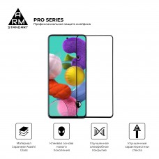Защитное стекло Armorstandart Pro Full Glue для Samsung A71 A715 Black (ARM56179-GPR-BK)