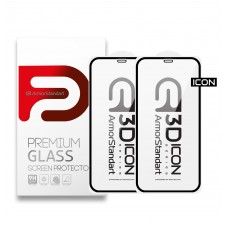 Защитное стекло Armorstandart Icon 3D Full Glue для iPhone 11 XR Black 2шт (ARM56215-GI3D-BK)
