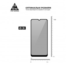 Защитное стекло Armorstandart Full Glue Anti Spy для Samsung A02s (A025) Black (ARM58647)