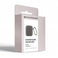 Чехол ArmorStandart TPU Ultrathin With Hook для кейса наушников Apple AirPods 2 Advanced/Ash (ARM59677)