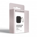 Чехол ArmorStandart TPU Ultrathin With Hook для кейса наушников Apple AirPods 2 Black (ARM59679)