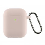 Чехол ArmorStandart TPU Ultrathin With Hook для кейса наушников Apple AirPods 2 Pink/Sand (ARM59689)