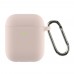 Чехол ArmorStandart TPU Ultrathin With Hook для кейса наушников Apple AirPods 2 Pink/Sand (ARM59689)