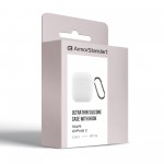 Чехол ArmorStandart TPU Ultrathin With Hook для кейса наушников Apple AirPods 2 White (ARM59695)