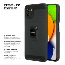Чехол накладка TPU + PC Armorstandart DEF17 для Samsung A03 (A035) Black (ARM61350)