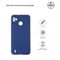 Чехол накладка TPU Armorstandart Matte Slim Fit для Tecno POP 5 Camera cover Blue (ARM63190)