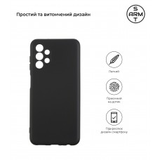 Чехол накладка TPU Armorstandart Matte Slim Fit для Samsung A13 4G (A135) Camera Cover Black (ARM63337)