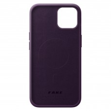 Чехол накладка PU Armorstandart FLAKE Leather для Apple iPhone 14 Dark Cherry (ARM64392)